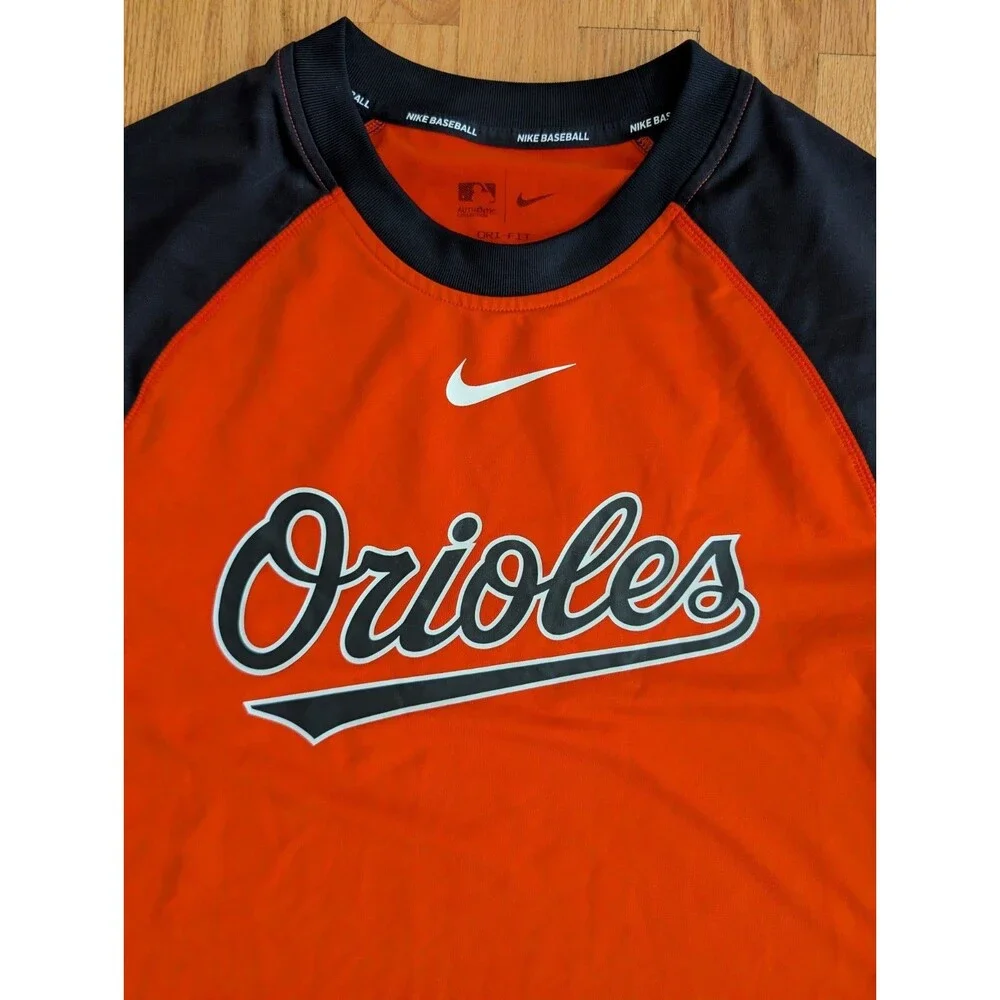 Nike Baseball Baltimore Orioles Shirt Long Sleeve XL Dri-Fit MLB Team Authentic
